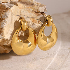 Stainless Steel Studs High Grade Niche Exaggerated Earrings Titanium Steel Ear Rings Earrings Women
