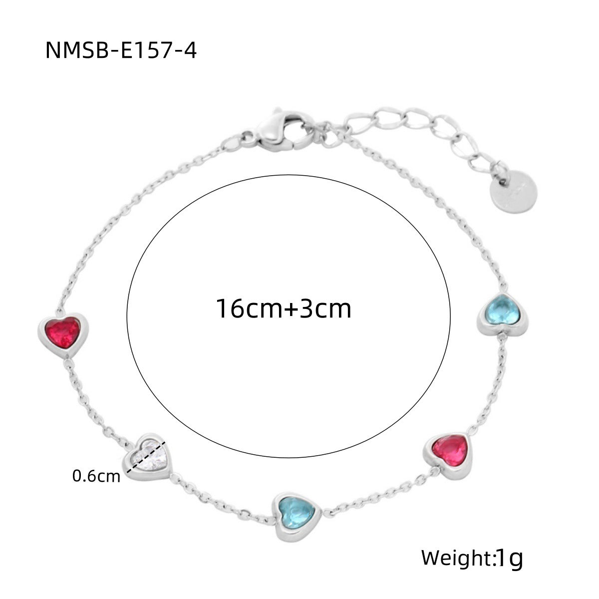 NMSB-E157-4 Steel Color Diamond