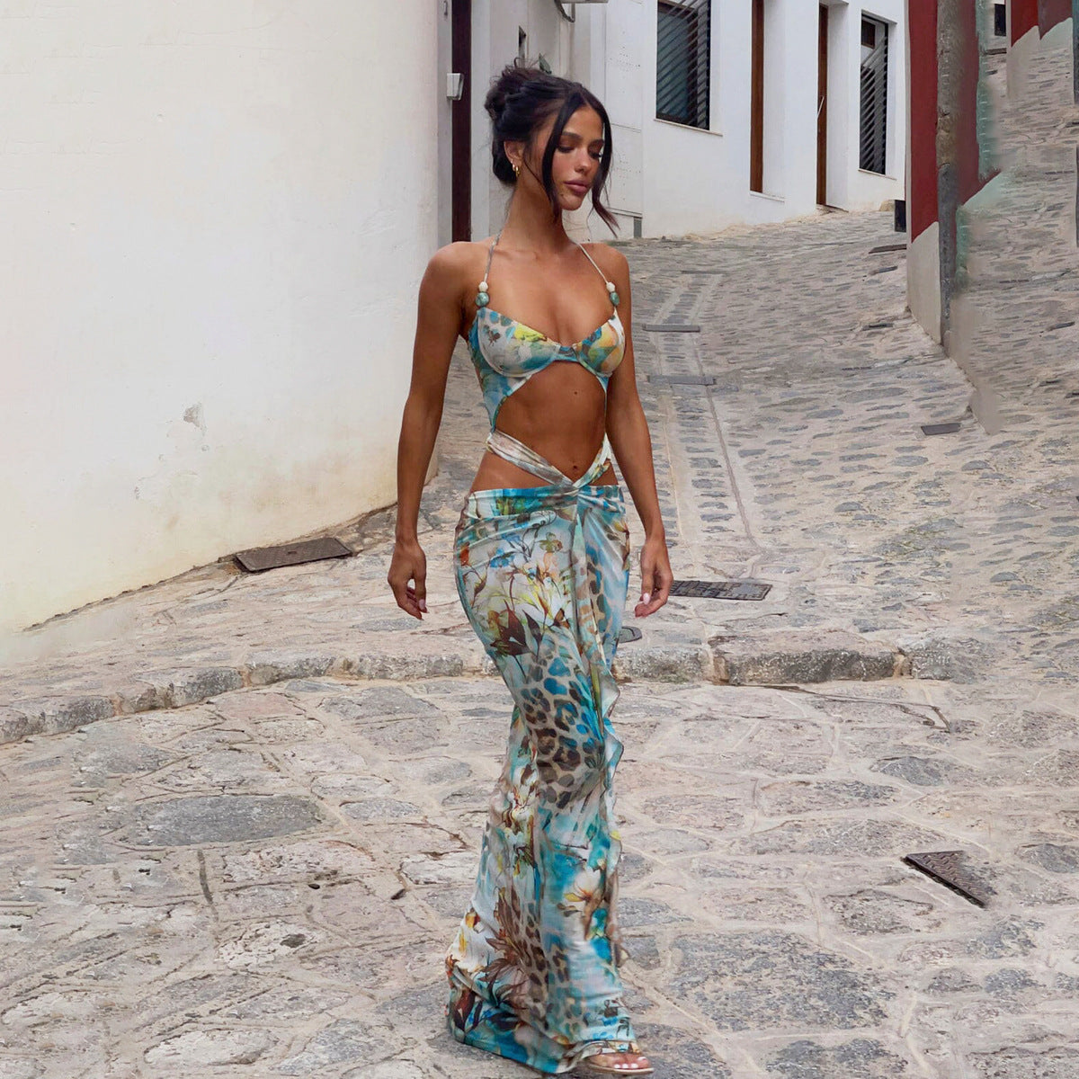 Bikini Sexy Kini Printed Split Women Swimsuit Women Dress