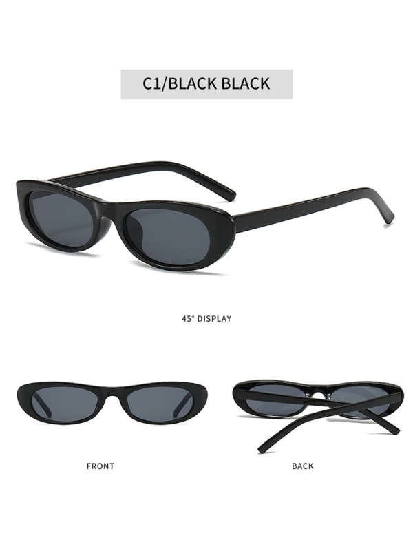 New women's oval sunglasses fashionable and versatile macaron color sunglasses