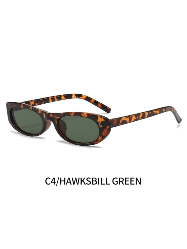 New women's oval sunglasses fashionable and versatile macaron color sunglasses