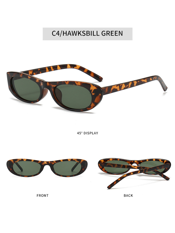 New women's oval sunglasses fashionable and versatile macaron color sunglasses