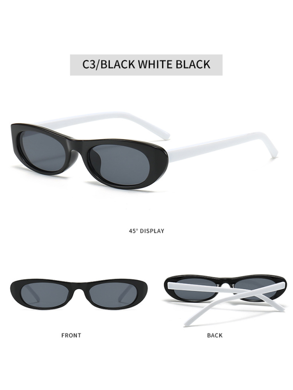 New women's oval sunglasses fashionable and versatile macaron color sunglasses