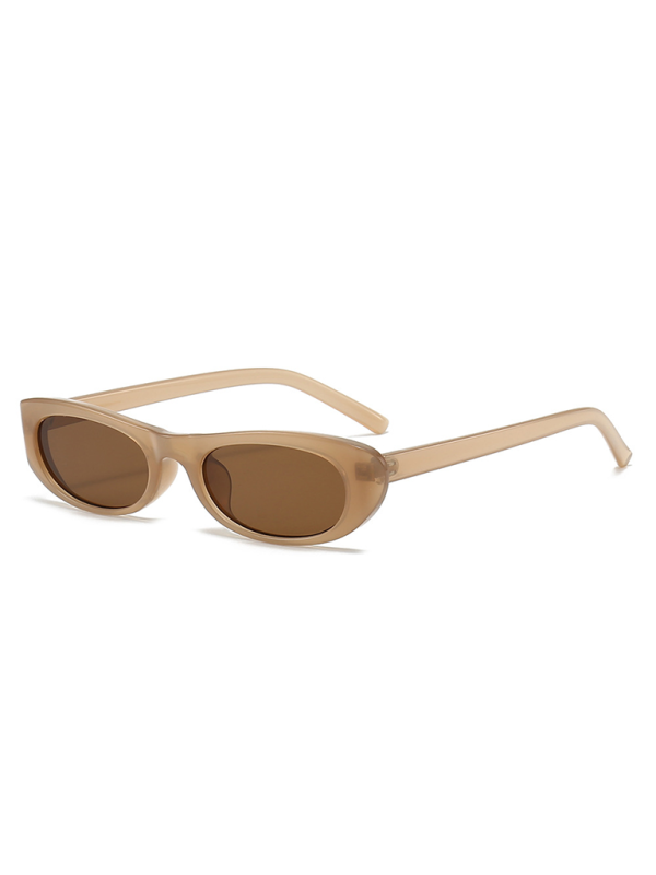 New women's oval sunglasses fashionable and versatile macaron color sunglasses