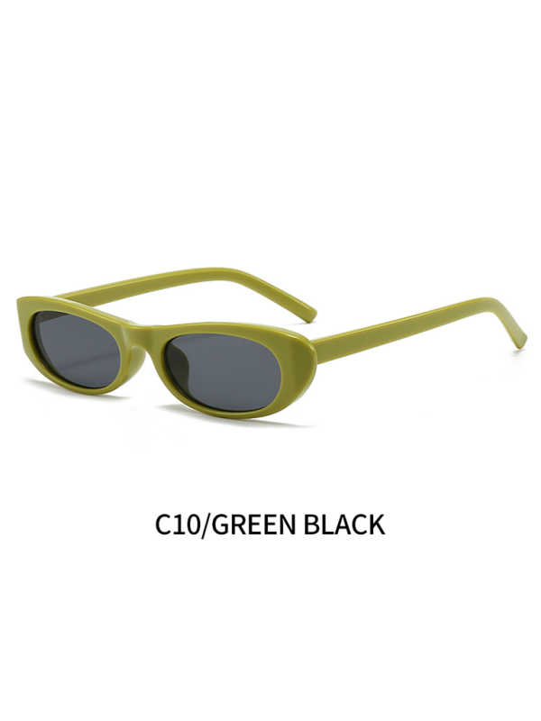 New women's oval sunglasses fashionable and versatile macaron color sunglasses