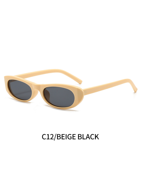 New women's oval sunglasses fashionable and versatile macaron color sunglasses