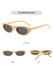 New women's oval sunglasses fashionable and versatile macaron color sunglasses
