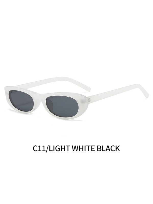 New women's oval sunglasses fashionable and versatile macaron color sunglasses