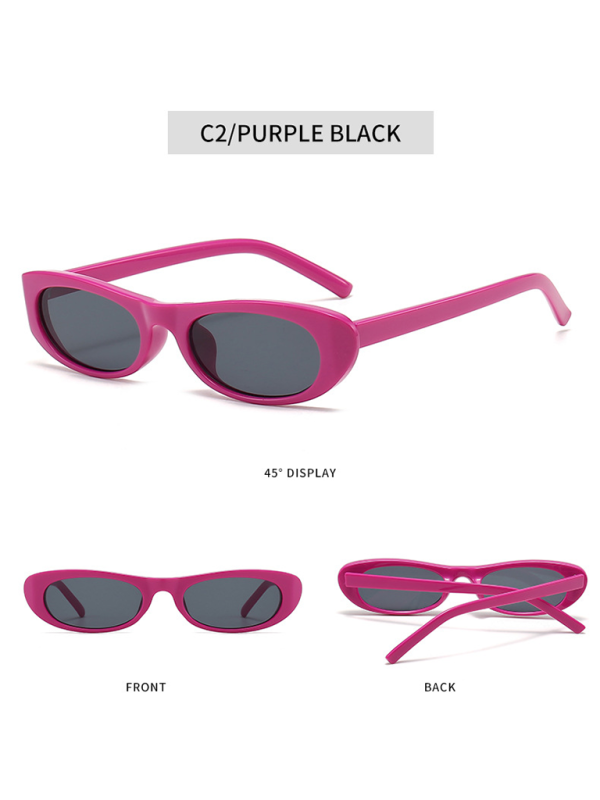 New women's oval sunglasses fashionable and versatile macaron color sunglasses