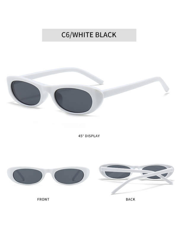 New women's oval sunglasses fashionable and versatile macaron color sunglasses