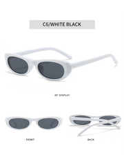 New women's oval sunglasses fashionable and versatile macaron color sunglasses